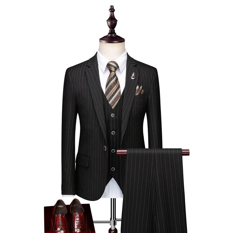 Pak Heren Driedelig Business Casual Professionele Aankleden Bruidsjonkers Bruidegom Trouwjurk
