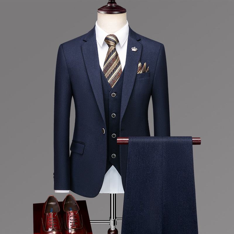 Pak Heren Driedelig Business Casual Professionele Aankleden Bruidsjonkers Bruidegom Trouwjurk