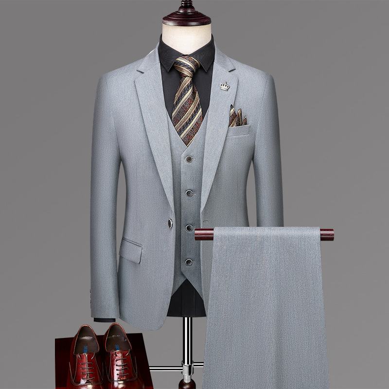 Pak Heren Driedelig Business Casual Professionele Aankleden Bruidsjonkers Bruidegom Trouwjurk