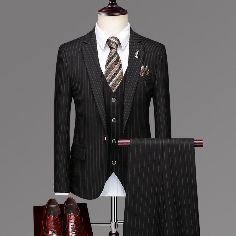 Pak Heren Driedelig Business Casual Professionele Aankleden Bruidsjonkers Bruidegom Trouwjurk