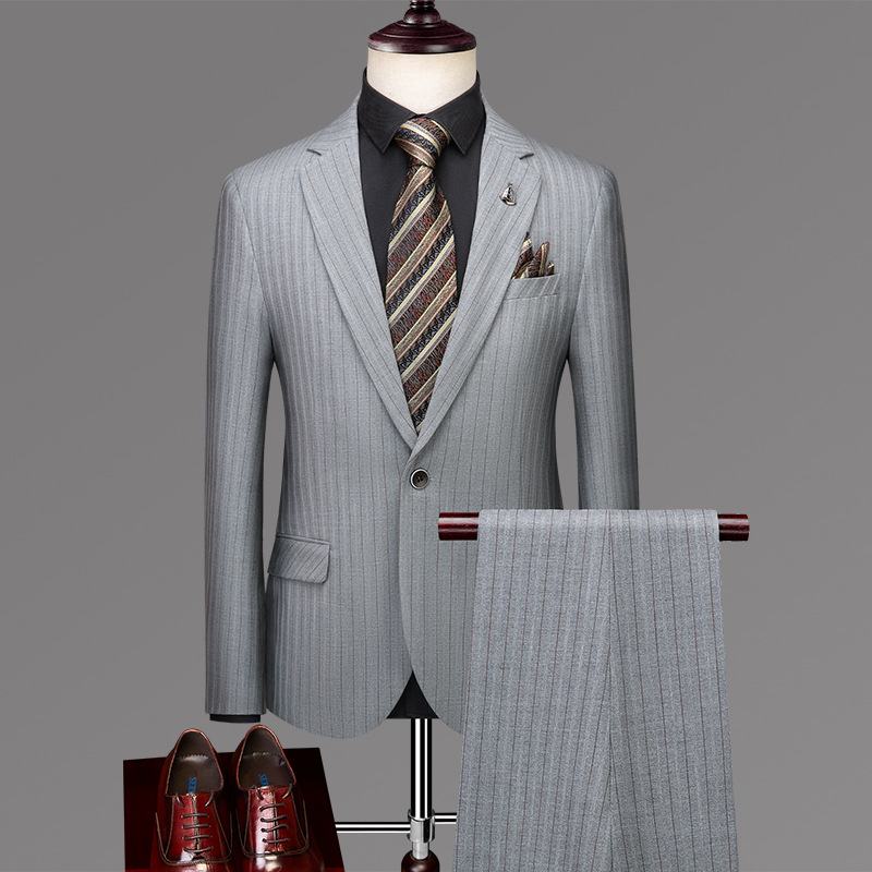 Pak Heren Driedelig Business Casual Professionele Aankleden Bruidsjonkers Bruidegom Trouwjurk